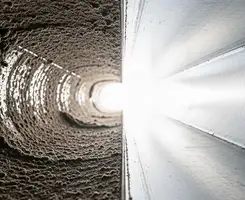 air duct cleaning services showing interior duct system inspection and cleaning in Springfield, MO
